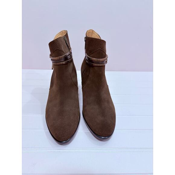 Sundance Catalog Brown Suede Heeled Ankle Boot - Picture 2 of 5